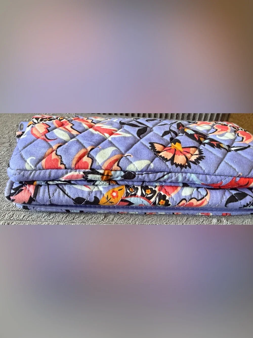 Vera Bradley Mural Garden RFID Wallet Crossbody Clutch Wristlet Purse